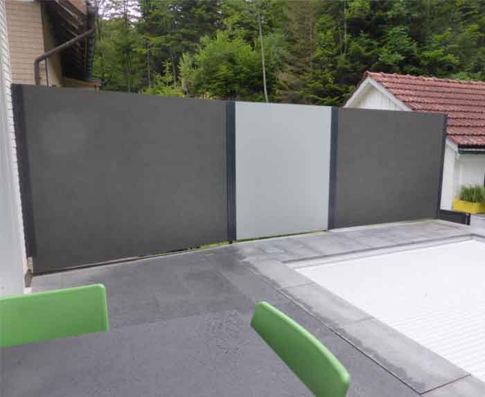 Grau in grau - Die Aussenwand vor der Begrünung